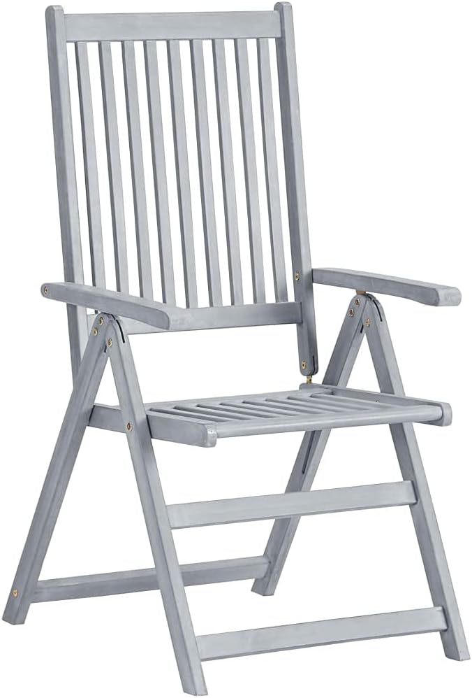 Patio Reclining Chairs,Camp Chair,Barbecue Chairs,Fishing Chairs,Bistro Chair,Coffee Chair,Patio Funiture,for Dining Room,Living Room,Study Room,Garden,6 pcs with Cushions Solid Acacia Wood