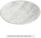 Camping Plates Ceramic Dinner Plate Nordic Simple Western Home Hotel Tableware Cold Dish Decorative Plate(11inch)
