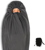 Litume All Season Fleece Sleeping Bag Liner Adds Up to 27°F/ 15°C, Lightweight Mummy Sleeping Sack for Cold Weather and Winter Backpacking, Camping, Traveling with Drawstring Hood and Stuff Sack E629