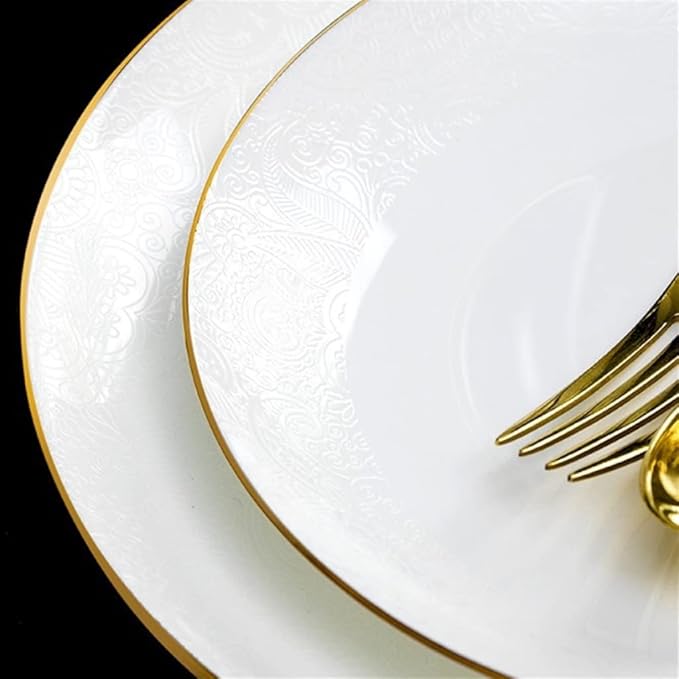 European Dish Set Bone China Tableware Complete Kitchenware