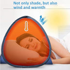 Beach Sun Shelters,Instant Sun Shade Canopy Head PopUp Canopy Automatic Shade Tent for Camping Hiking Picnic Portable Sun Shelter Windproof Waterproof with Mobile Phone Stand
