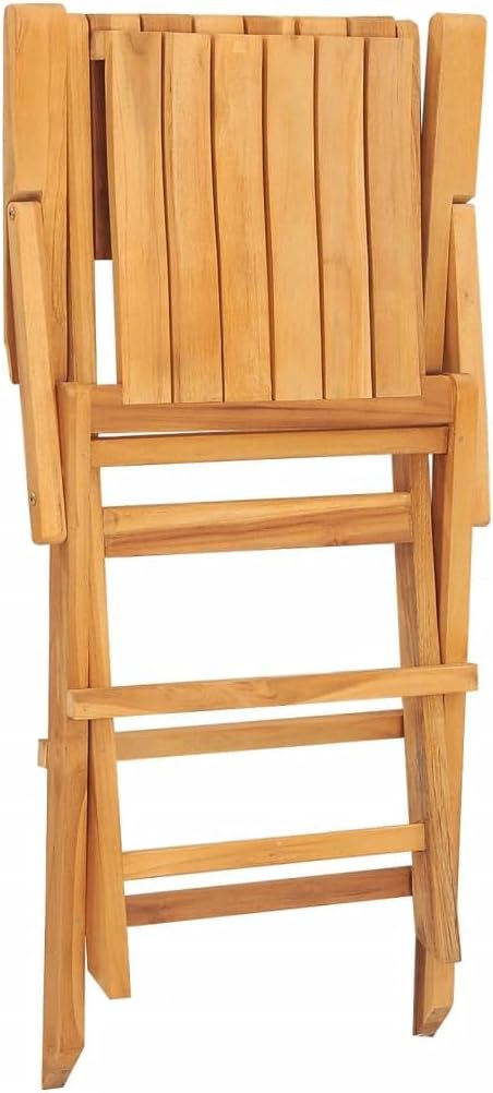 Solid Teak Wood Folding Patio Chairs 2-Pack 21.7"x24"x35.4" Weather-Resistant Outdoor Lounge Chairs for Poolside, Beach, Camping and Backyard