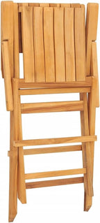 Solid Teak Wood Folding Patio Chairs 2-Pack 21.7"x24"x35.4" Weather-Resistant Outdoor Lounge Chairs for Poolside, Beach, Camping and Backyard