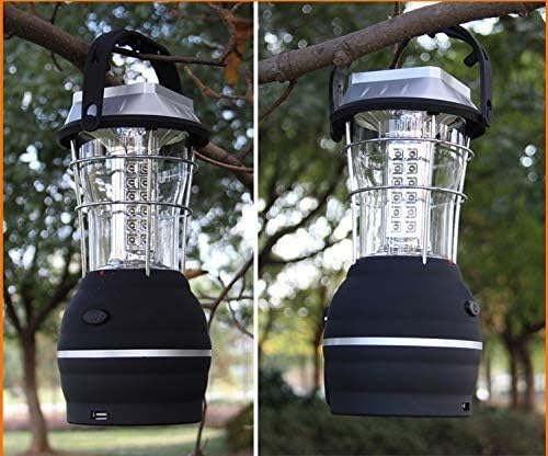 Camping lamp, LED Solar Lantern, Outdoor Camping Light, Tent Light, Camping Light, Super Bright Rechargeable Emergency Light, USB Rechargeable, can be Charged by Hand