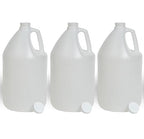 FastRack 3-Pack 1 Gallon Water Bottle Plastic Jug Container with Lid | White Food Grade Gallon Water Jug, BPA-Free, Leak-Proof Pitcher With Lid Fermentation, Brewing, Storage & More