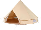 VEVOR Canvas Tent Bell, Yurt 4 Seasons for Camping with Stove Jack, Breathable Holds up to 4 People, Family Camping Outdoor Hunting Party
