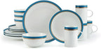 16-Piece Dinnerware Set Round Tableware Set pf Plates Dinner Sets Dish Plate Ceramic Dishes to Eat Food