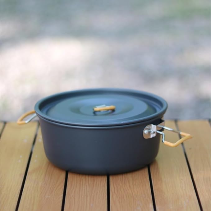Camping Campfire Utensils, Outdoor Camping Portable Cooker Tableware Picnic Pot Cooking Backpacking Gear