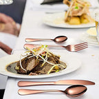 Premium 16-Piece Stainless Steel Flatware Set, Service for 4, Black Handle Cutlery Set with Knife, Fork, Spoon - Durable 304 Silverware for Everyday Use