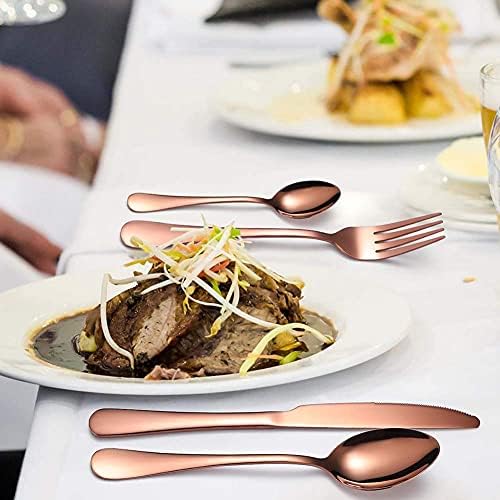 Premium 16-Piece Stainless Steel Silverware Set - Elegant Black Flatware Cutlery Set for 4, Durable Knife, Fork & Spoon, 304 Food-Grade Steel, Perfect for Dining & Hosting