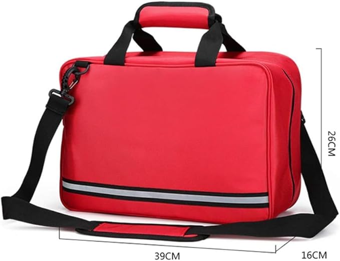 First Aid Kit Bag, Multifunctional Emergency Care Package Backpack, Post-production Visit Kit for Home, Workplace,Camping, Hiking(Red)