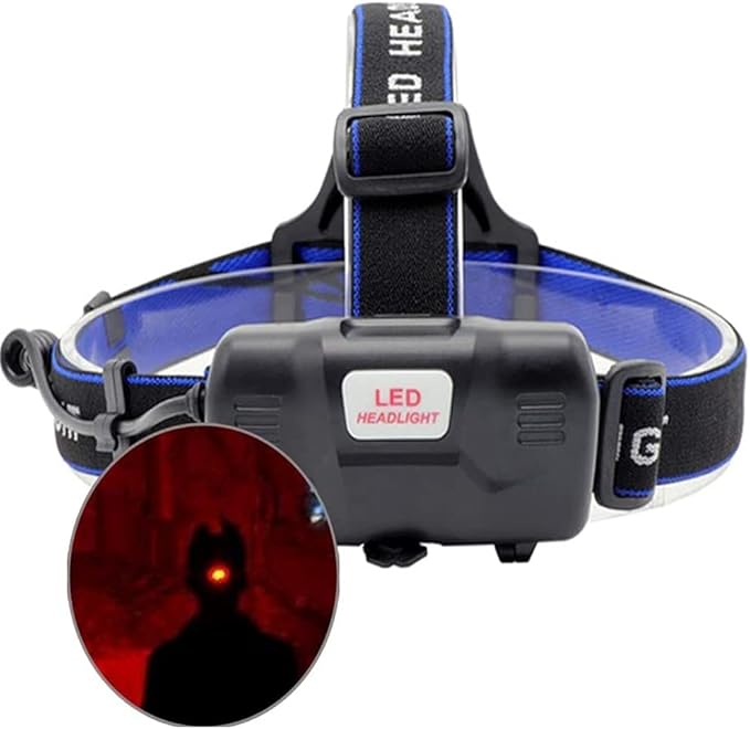 80000 Lumens Rechargeable Headlamp Hunting Red Light,Super Bright LED Headlamps Red Headlight Zoomable Waterproof 3 Modes Head Lamp with Motion Sensor for Night Vision Aviation Fishing