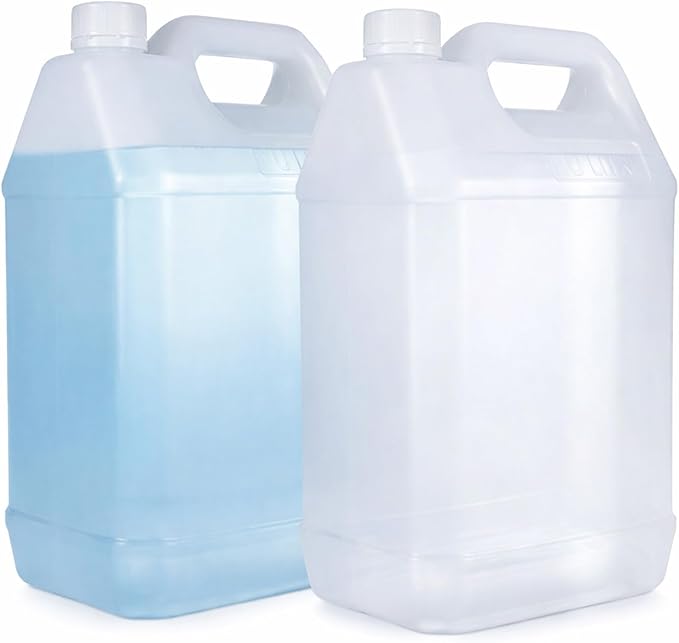 2.5 Gallon Water Jug (2 Pack), Heavy Duty Liquid Storage Container with Lids, HDPE Leak-Proof Water Container for Camping, Kitchen, Automotive Fluids & Emergency Storage, BPA Free