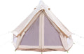4 Season Waterproof Canvas Bell Tent for Camping - 3m (10ft) Heavy Duty Yurt Tent with Ground Ventilation & Stove Jack, Outdoor Shelter for Family/Group, Portable Khaki Cotton