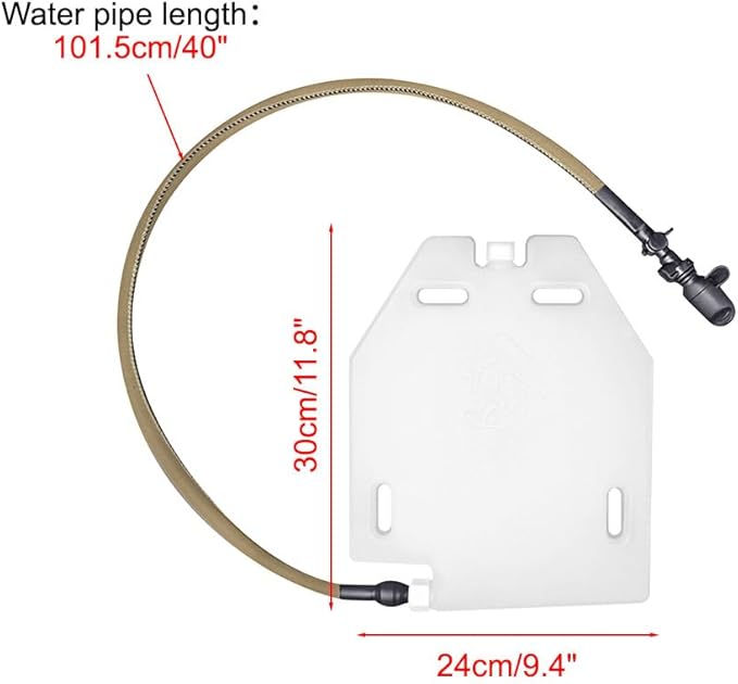 Training Hydration Case, 1.5L Portable Water Panel Plate Carrier with Detachable Tube for Outdoor Camping Pinic Training Mountaineering