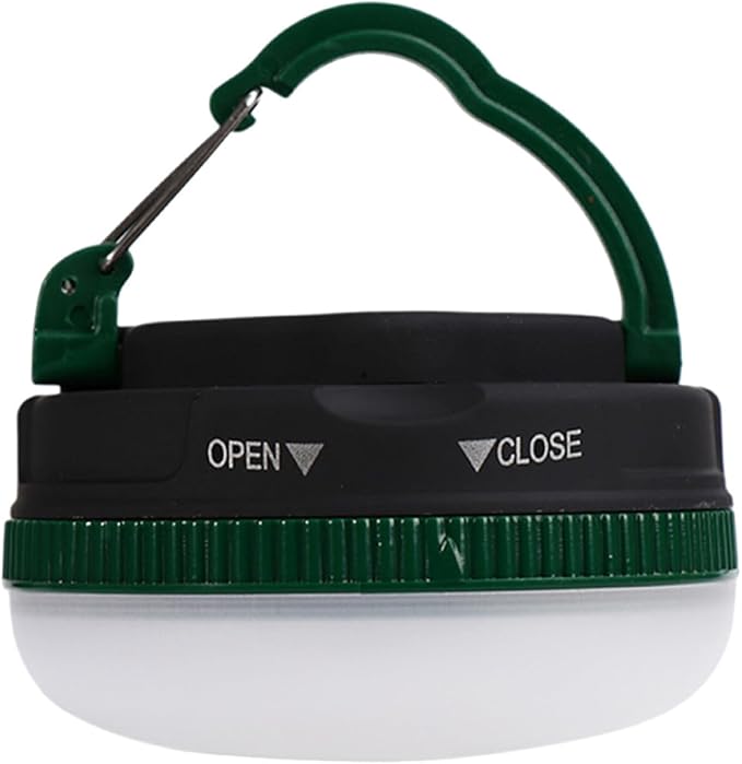 Outdoor Camping Tent Light Portable LED Lantern Battery Operated Green Emergency Hanging Lamp for Hiking and Backpacking