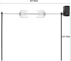 only fire Spit Rotisserie for Outdoor Campfire Grilling, Over Fire Camp Grill with 35×5/16" Square Spit Rod