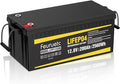 12V 200Ah Lithium LiFePO4 Battery, Built-in 200A BMS, 2560Wh Energy Storage, Iron Phosphate 8000-15000 Deep Cycles Battery for Solar, Trolling Motor, RV