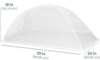 Simply Genius Pop-Up Mesh Food Covers for Outdoors - 6 Pack Extra Large 39" x 24", White, Collapsible & Reusable - Buffet Food Covers & Bug-Net Tent for Picnic, Party & Camping