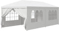 Smartxchoices 10' x 20' Outdoor White Waterproof Gazebo Canopy Tent with Removable Sidewalls Windows Heavy Duty Tent for Party Wedding Events Beach BBQ…