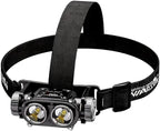 WARSUN Rechargeable Headlamp 1500 Lumens, Hands-Free LED Headlamp with Adjustable Angle, Motion Sensor & Battery Indicator, 4 Modes for Winter Chores, Snow Shoveling, Outdoor Work