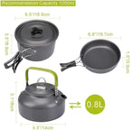 Outdoor Tableware Skillful Manufacture Outdoor Camping Hiking Cookware Cooking Camping Kettle Kits (Color : B) (C)