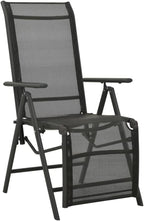 Reclining Patio Chairs ,Garden Chairs,Barbecue Chairs,Fishing Chairs,Coffee Chair,Bistro Chair,Camping Chair,Beach Chair,for Deck, poolside,Camping,Beach,Campsite,2pcs Textilene and Aluminum Black