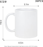11 Oz Sublimation Blank Ceramic Coffee Mugs Case Of 36 Pcs White Coffee Mugs Blank Coated Cup Blank White Mug Sublimation Blanks DIY Mugs