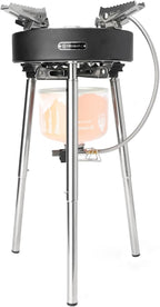 Fire-Maple Saturn X Camping Stove - High-Power Outdoor Cooking Stove with Dual Preheating Tubes, Wind-Resistant, Adjustable Height and Foldable Supports for Camping