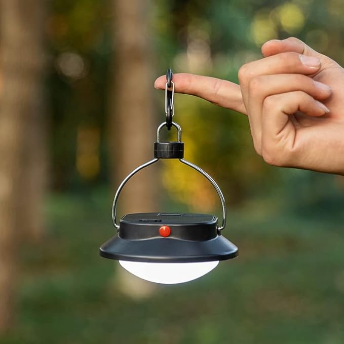 Portable LED Camping Lantern, Lightweight & Compact Tent Light for Camping, Hiking, Backpacking, Fishing & Emergency Use, 3 Brightness Modes, Battery Powered, Perfect for Power Outages & Hurricane