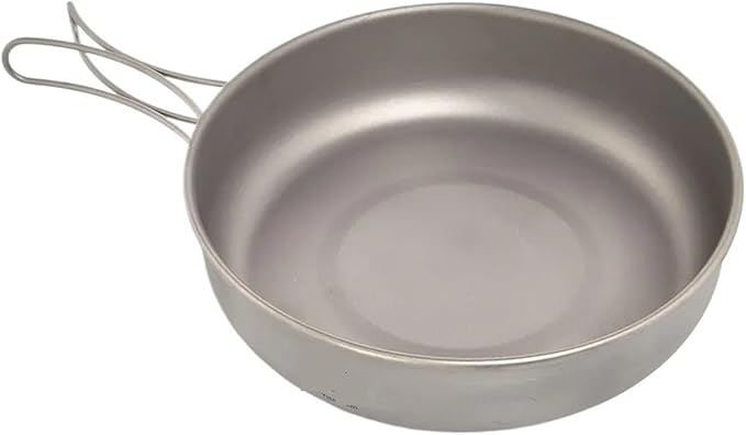 Camping Tableware Titanium Cookware Set Tourism Cauldron Outdoor Cooking Pot Frying Pan Picnic Kitchen Hiking Trekking