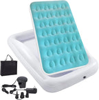 Inflatable Kids Travel Bed Toddler Air Mattress Set,Portable Blow Up Mattress Sleeping Bed Cot with Bed Rails and Electric Pump Ideal for Road Trip