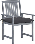 Patio Chairs with Cushions 8 pcs,Outdoor Chairs,Club Chairs,Decorative Chair,Camping Chair,Camping Chair,Reception Chair,Bistro Chair,for Patio,Balcony,Party, Solid Acacia Wood Gray
