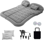 Car Air Mattress for Honda HRV 2023-2024, Trunk Rear Seat Inflatable Thickened Flocking Travel Camping Bed, Air Pump 2 Pillows,Grey