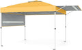 Tangkula 10x17 Ft Pop Up Canopy with Center Lock, Easy Setup Outdoor Canopy with 2 Adjustable Awnings, Vented Top, 8 Stakes, 4 Ropes, 4 Sand Bags, Wheeled Bag for Patio, Market, Picnic
