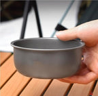 Pure Titanium Bowl 1600ML Outdoor Camping Portable Single Layer Salad Bowl Household Tableware