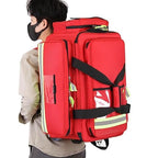 Portable First Aid Bag for Nurses Doctors,Rolling EMT with Wheels, Large Capacity Emergency Medical Backpack, Multi-Pocket Design, for Outdoor Hiking, Backpacking, Camping, Traveling