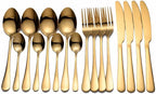 16 Piece Stainless Steel Tableware Set Fork Spoon Knife Cutlery Set Dinnerware Set Spoon Complete Tableware Eco Friendly Serves for 4
