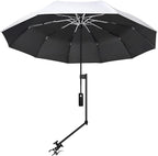 UPF 50+ Beach Umbrella with Adjustable Universal Clamp
