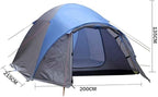 Camping Tent, Outdoor Double Layer Waterproof Sunscreen 2-3 Person Tent, Family Tent, Backpack Tent,Blue