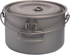 Compatible for Widesea Titanium Camping Tableware Cookware Set, Outdoor Cooking Pot Picnic Kitchen Hiking Trekking(2900ml)