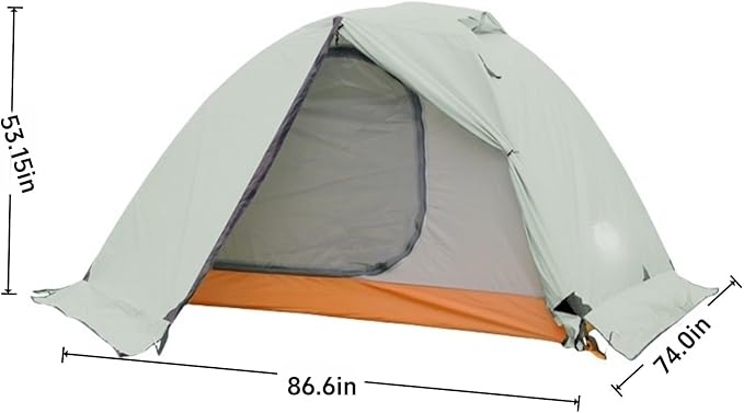 Waterproof Backpacking Tent 2/3 Person, Double-Layer Warm Rainstorm-Proof Outdoor Tent, Lightweight and Suitable for Hiking, Mountain Climbing and Camping in The Wild