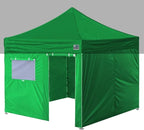 Eurmax USA Full Zippered Walls for 10 x 10 Easy Pop Up Canopy Tent,Enclosure Sidewall Kit with Roller Up Mesh Window and Door 4 Walls ONLY,NOT Including Frame and Top(Kelly Green)