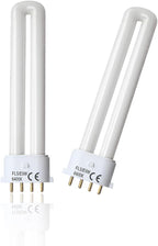 (2PACK) FLS/E9W Fluorescent Bulb,Replacement for Camping Lantern Bulb,4 Pin 2G7 Base,5.5 inch Special Size,6400K