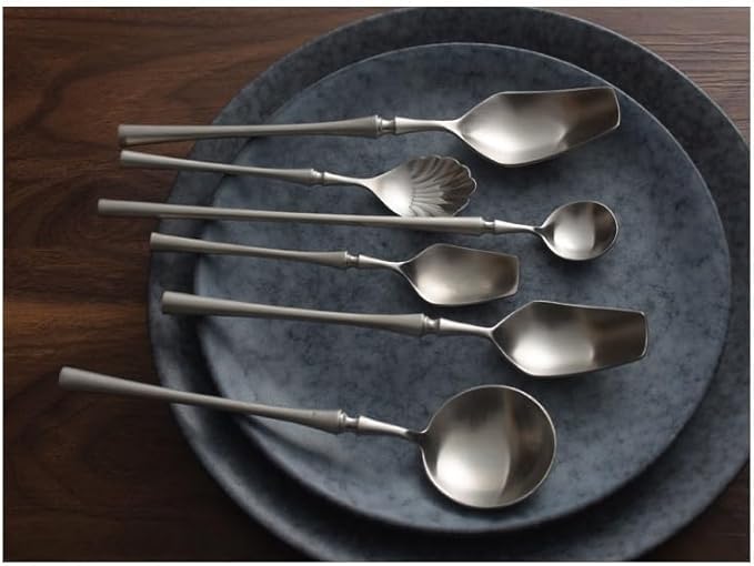 Cutlery Set Pieces Service Stainless Steel Titanium Flatware,Silverware Flatware Cutlery Set, 5/20/30/40/50/60 Pieces Small Waist Series Silver Knife and Fork Spoon 304 Stainless Steel Tabl