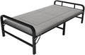 Camping Cot Bed Steel Frame Durable Sponge Rollaway Guest Bed Cot Fold Out Bed - Portable Folding Bed Frame with Thick Memory Foam Mattress Comfortable for Outdoor&Indoor
