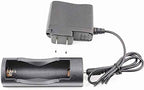 Pocketman 3.7-4.2V Li-ion AC Charger Cable Cord Car Charger Adapter for Rechargeable Flashlight Headlamp Headlight Torch