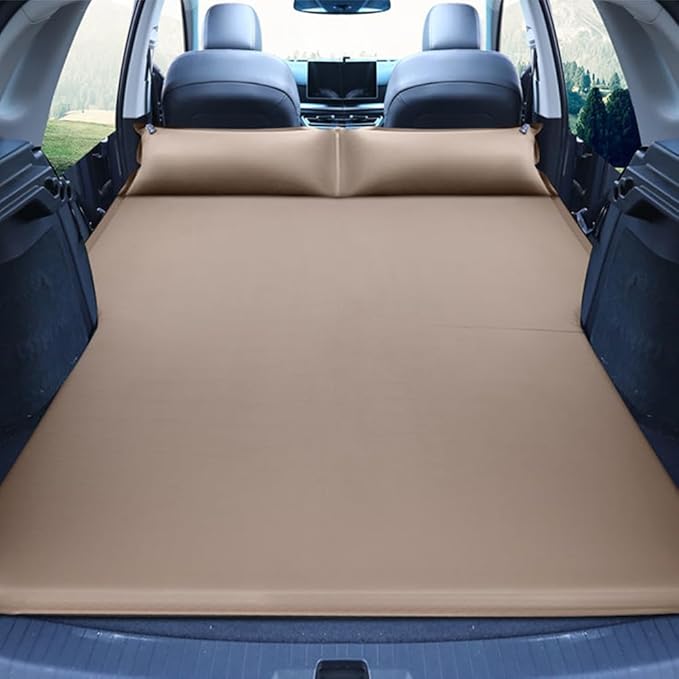Car Inflatable Air Mattress for Nissan Patrol 2012-2024 Trunk Air Mattress Lightweight Comfortable Sleeping Air Bed Mattress Outdoor Camping Accessories,Brown