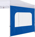 COOSHADE Instant SunWall 10x10 SideWall for Pop up Canopy Tent, 1 Pack Sidewall with Mesh Window Only, Blue