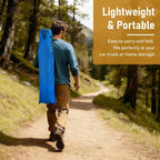 Portable Folding Camping Cot, Heavy Duty Sleeping Bed with Carrying Bag, 610D Oxford Cloth & Lightweight Aluminum Frame, 275lbs Load, Outdoor Cot for Adults, Travel, Hiking, Office (Blue, 1 Pack)